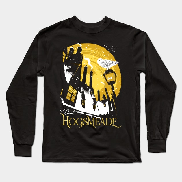 Visit Hogsmeade (yellow) Long Sleeve T-Shirt by djkopet